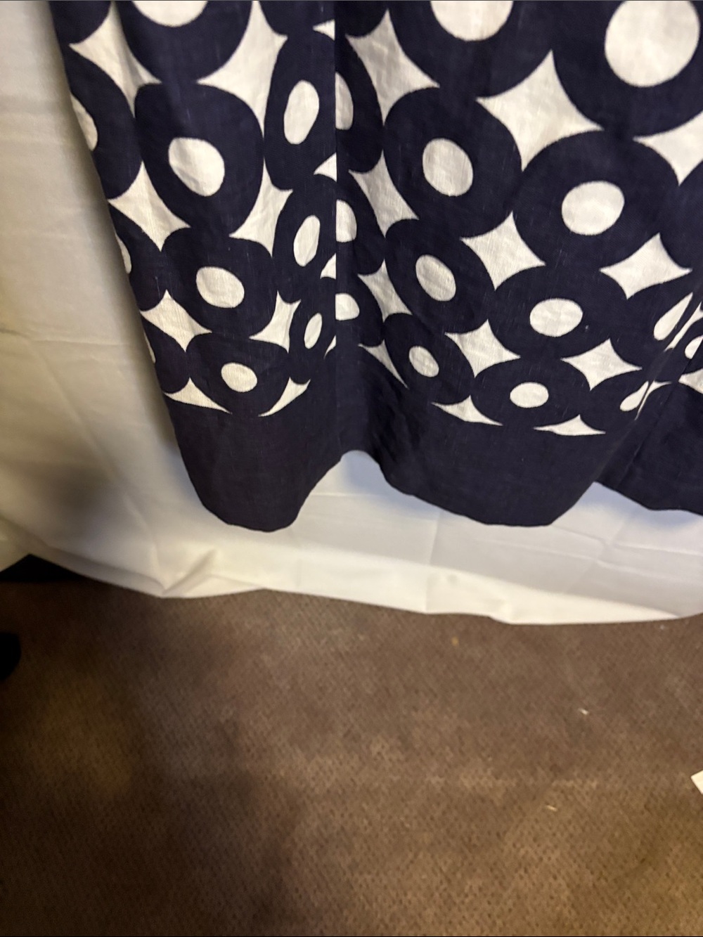 Liz Claiborne Navy & White Circle-Print Sleeveless Shift Dress nwt - Picture 7 of 12